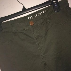 Army green jeggings